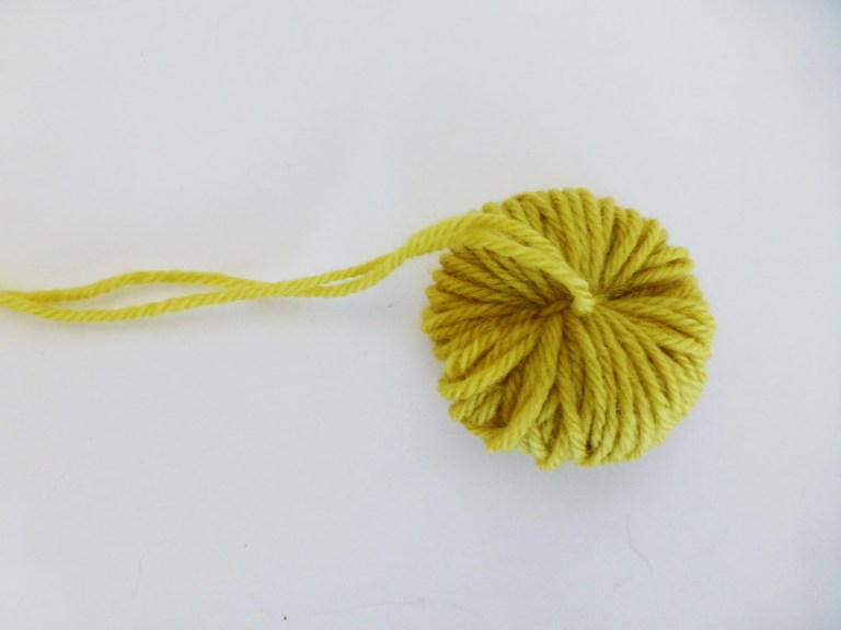 garndusk, dusk av garn, pompom