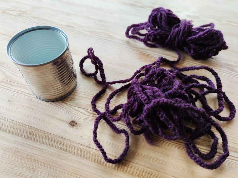 fingerhekle, gjenbruk, blikkboks