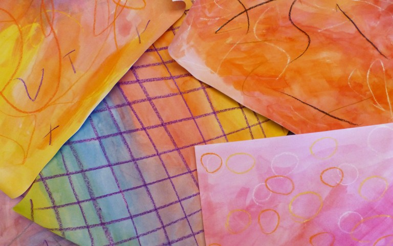 male, vannfarger, mønster